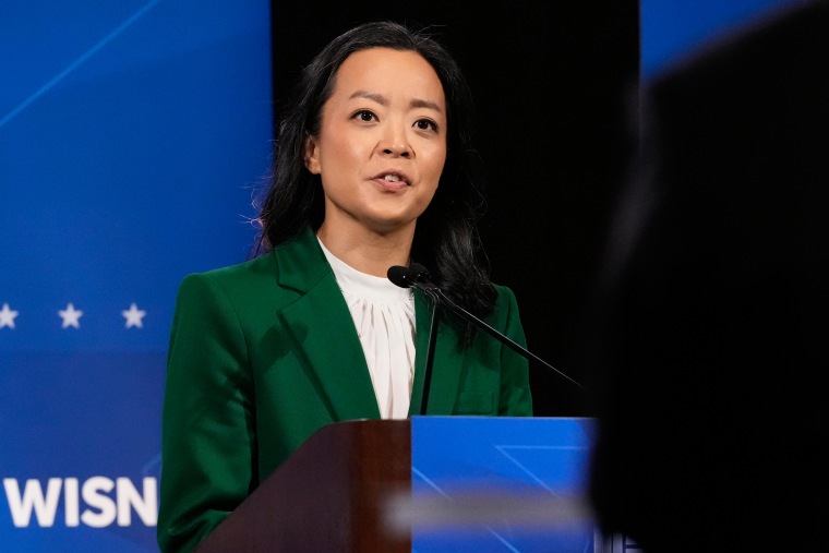 Hong distanced herself from certain elements of the national Democratic Socialists of America's platform.Nam Y. Huh / AP