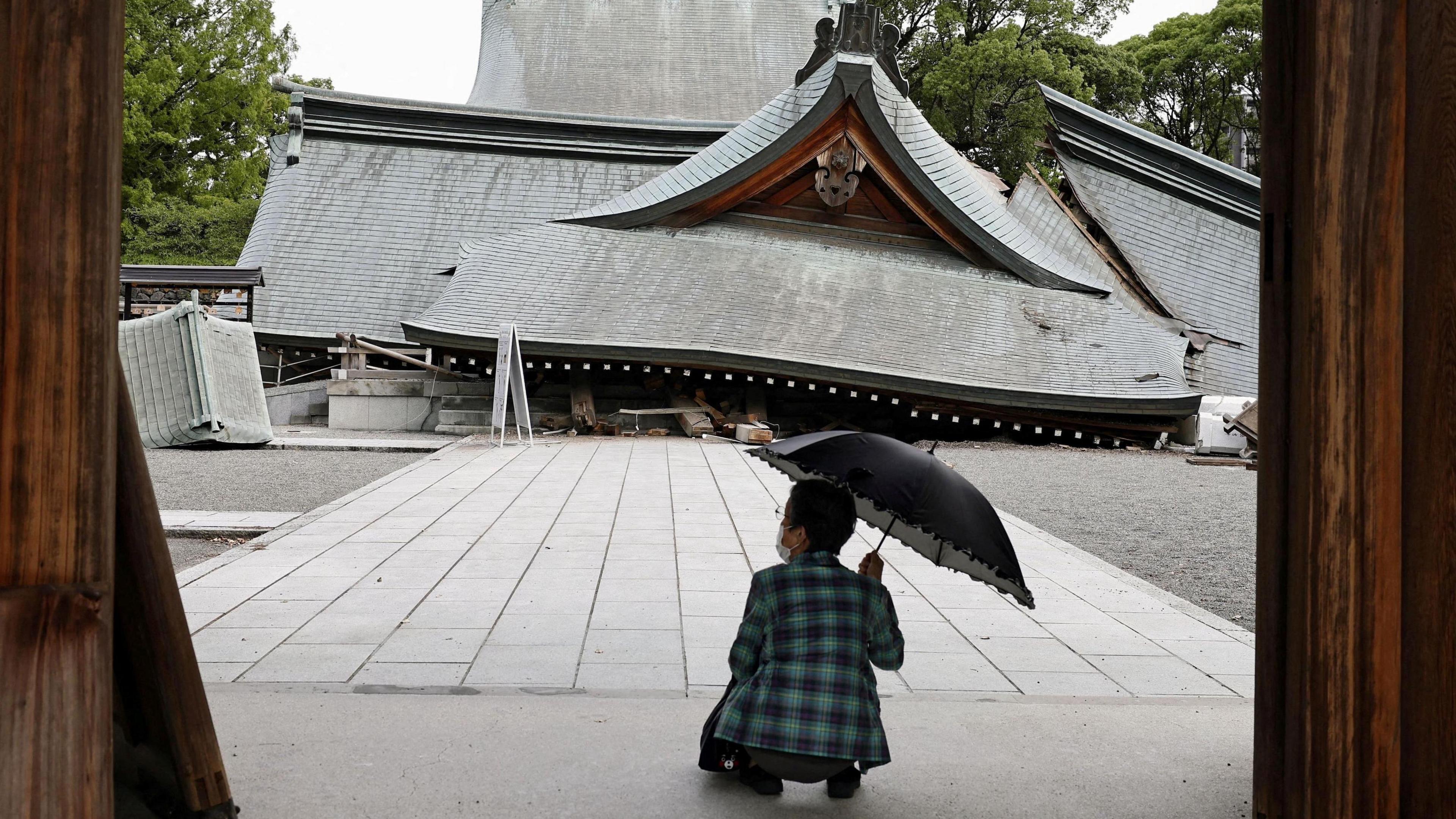 Image caption,Kumamoto is no stranger to earthquakes - but locals have described this one as particularly strong