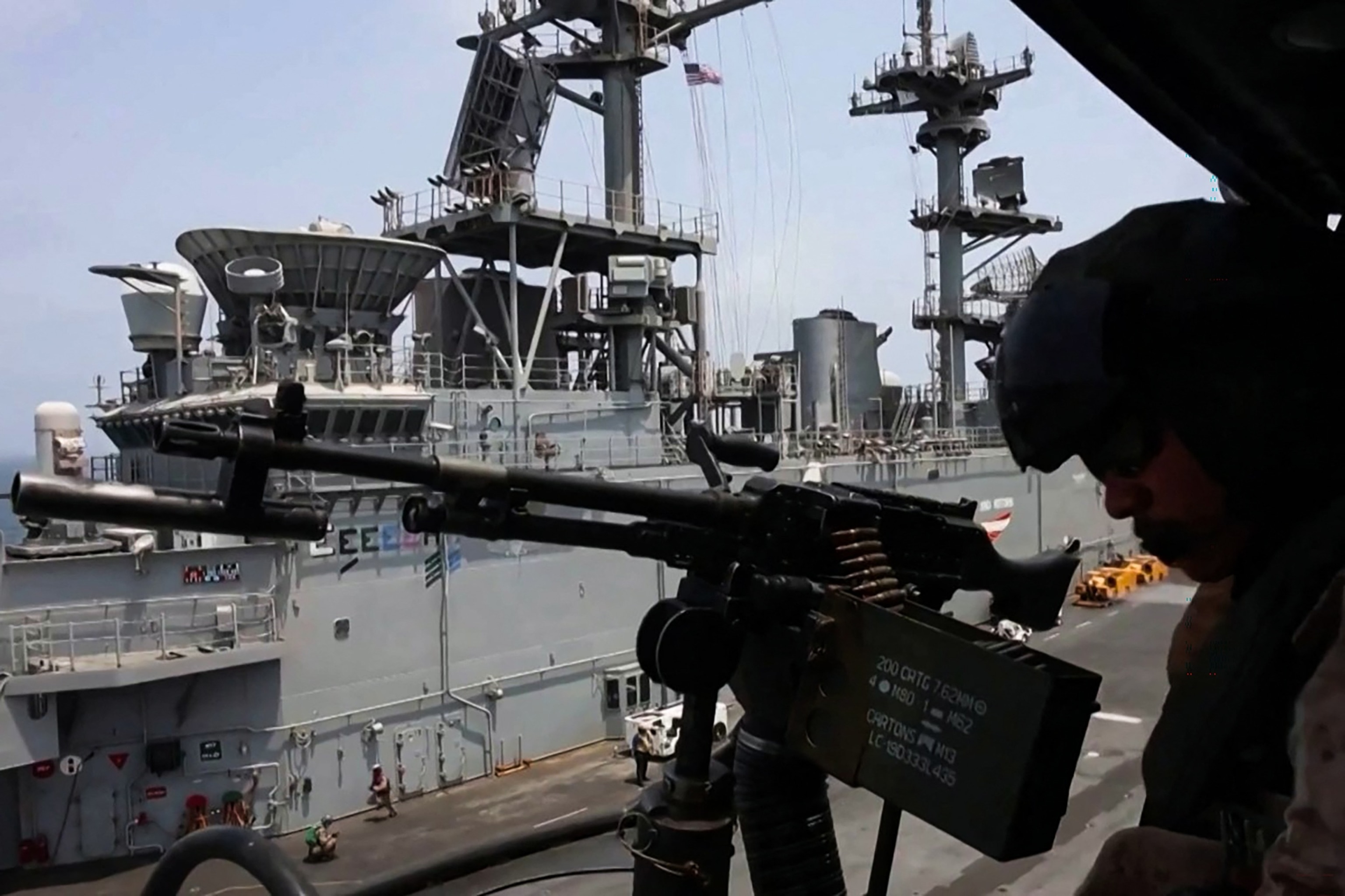 This screen grab made on July 26, 2026 from undated handout video footage released by the US Central Command (CENTCOM) on July 25, 2026 shows what CENTCOM says are operations enforcing its naval blockade against Iran.US Central Command (CENTCOM)/AFP