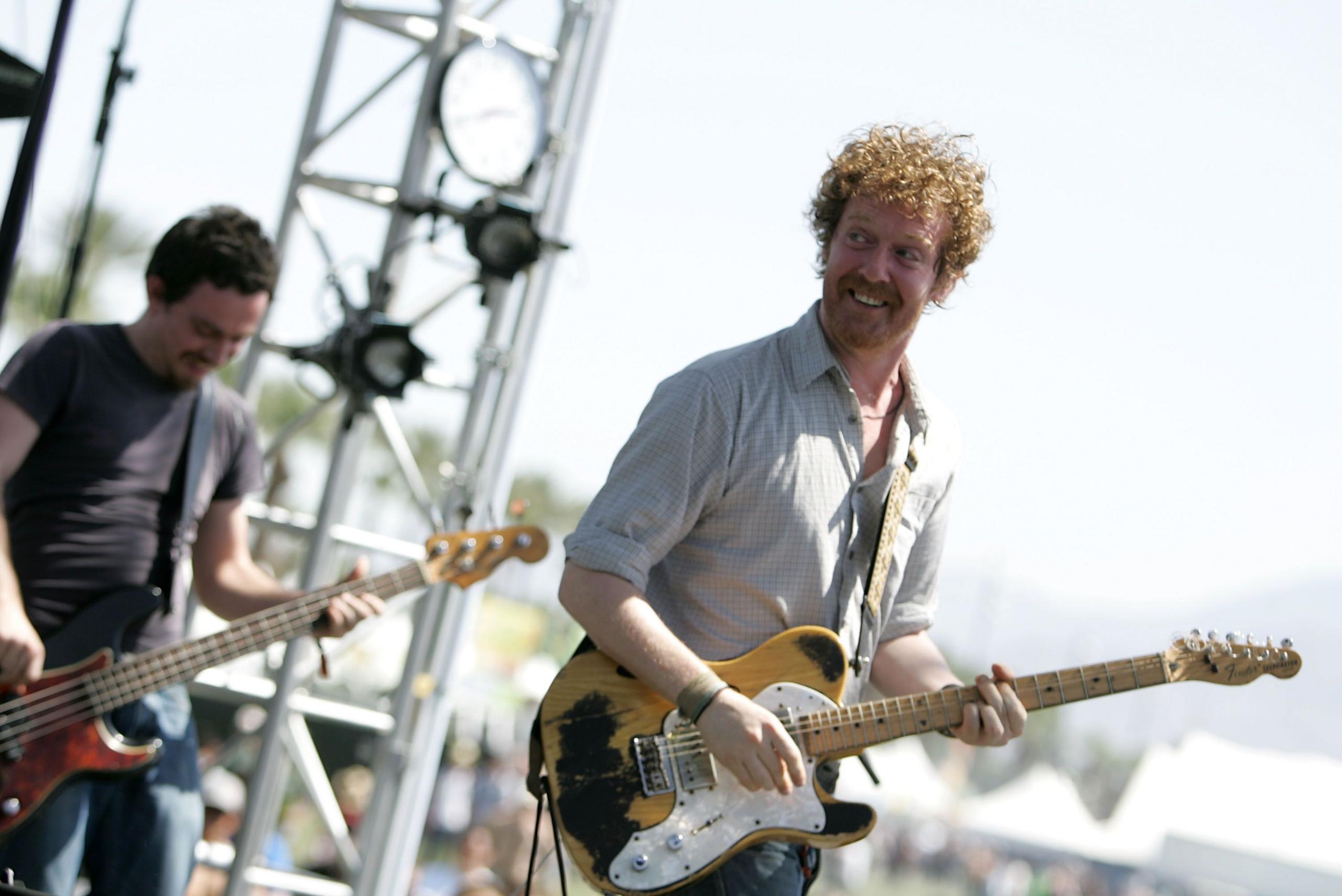 Image caption,Hansard performing on stage with The Frames at Coachella in 2007