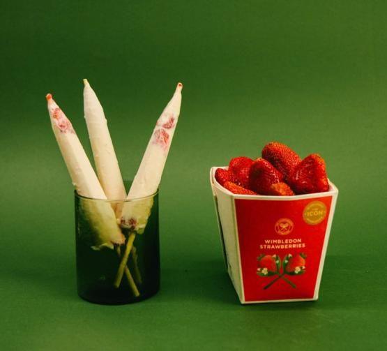 Image caption,Wimbledon partnered with KUReMAl'S, a historic Delhi eatery, to give its iconic strawberries and cream tradition an Indian twist with a kulfi