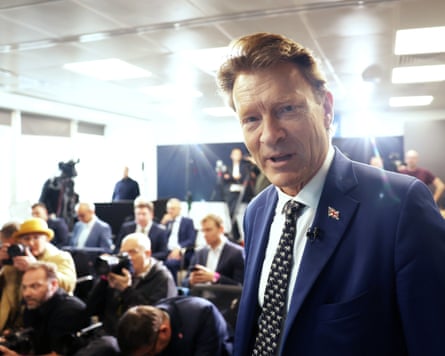 Richard Tice said the loans were ‘to do with my property business activities, not to do with politics’.Photograph: Neil Hall/EPA