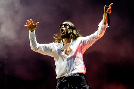 Jared Leto formed his band, Thirty Seconds To Mars, in 1998; the group is touring Europe with dates in London and Manchester next year.Photograph: Mairo Cinquetti/NurPhoto/Shutterstock