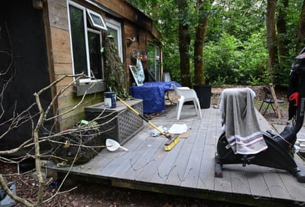 James Desborough’s cabin where he sometimes lived off-grid in south Cornwall.Photograph: Devon and Cornwall Police/PA