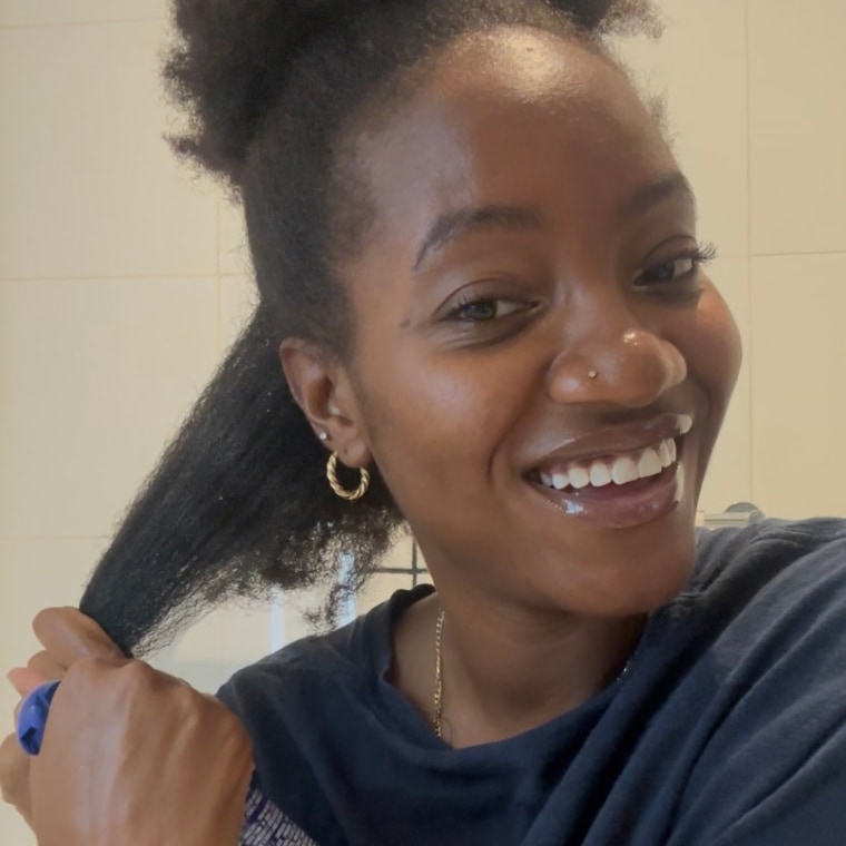 Using the Detangling Spray cuts my wash day prep time down by half, and I love that it doesn’t leave an oily residue.Courtesy Ashley Morris