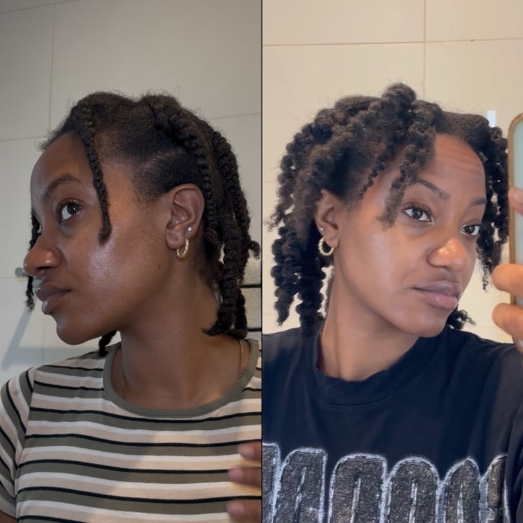 The Foam gives a lot of initial definition, which I usually add volume to by separating the braids until I achieve my desired look.Courtesy Ashley Morris