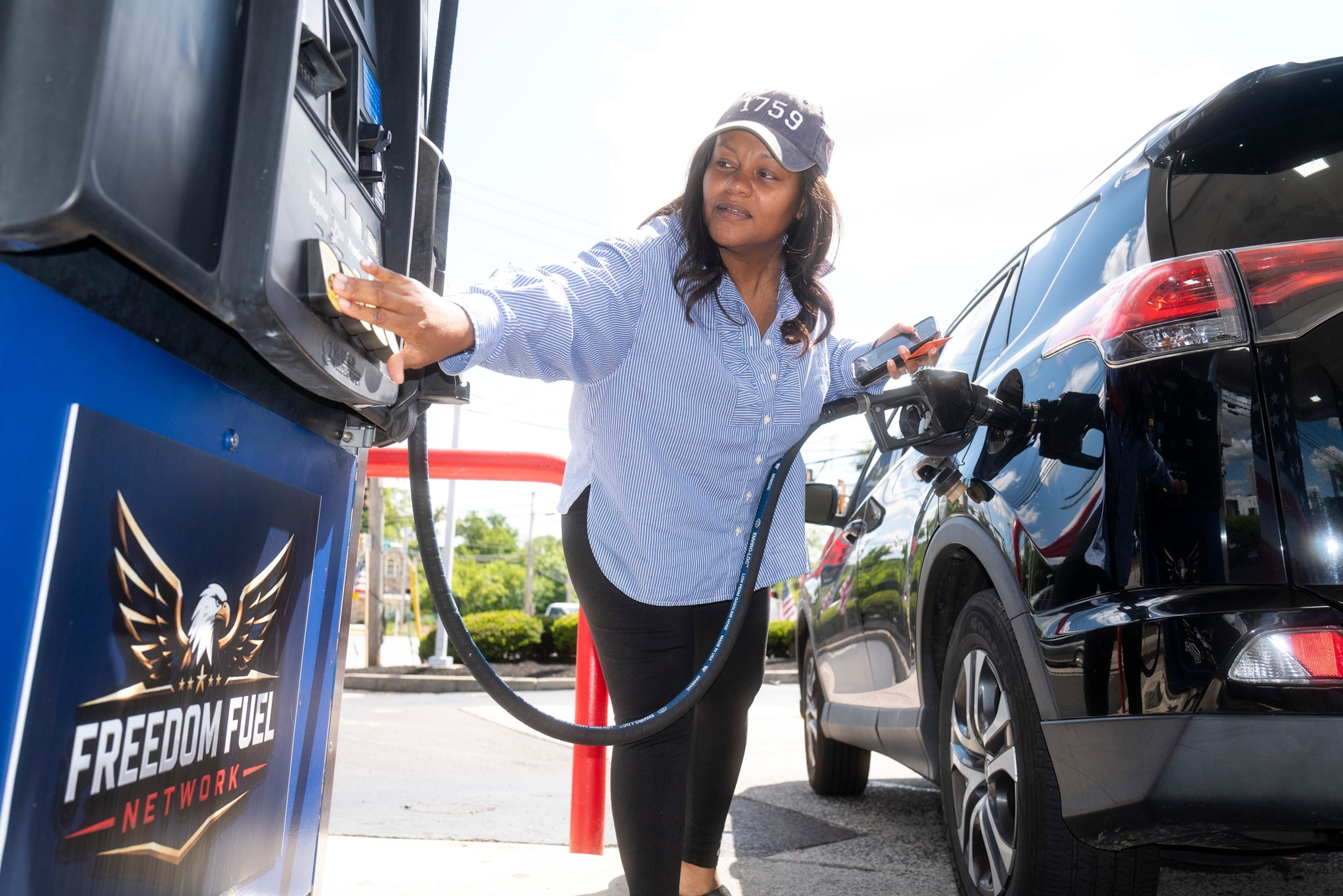 A customer pumps gas at a Freedom Fuel Network gas station on July 8, 2026 in Dresher, Pennsylvania.Joe Lamberti/Getty Images