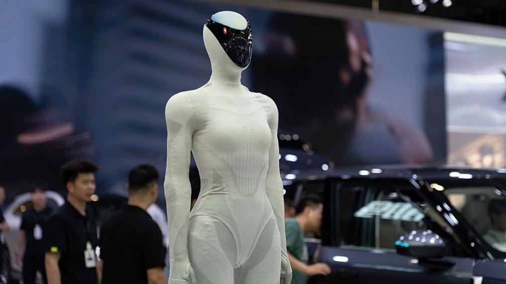 Image caption,Leading EV maker XPeng is now developing humanoid robots