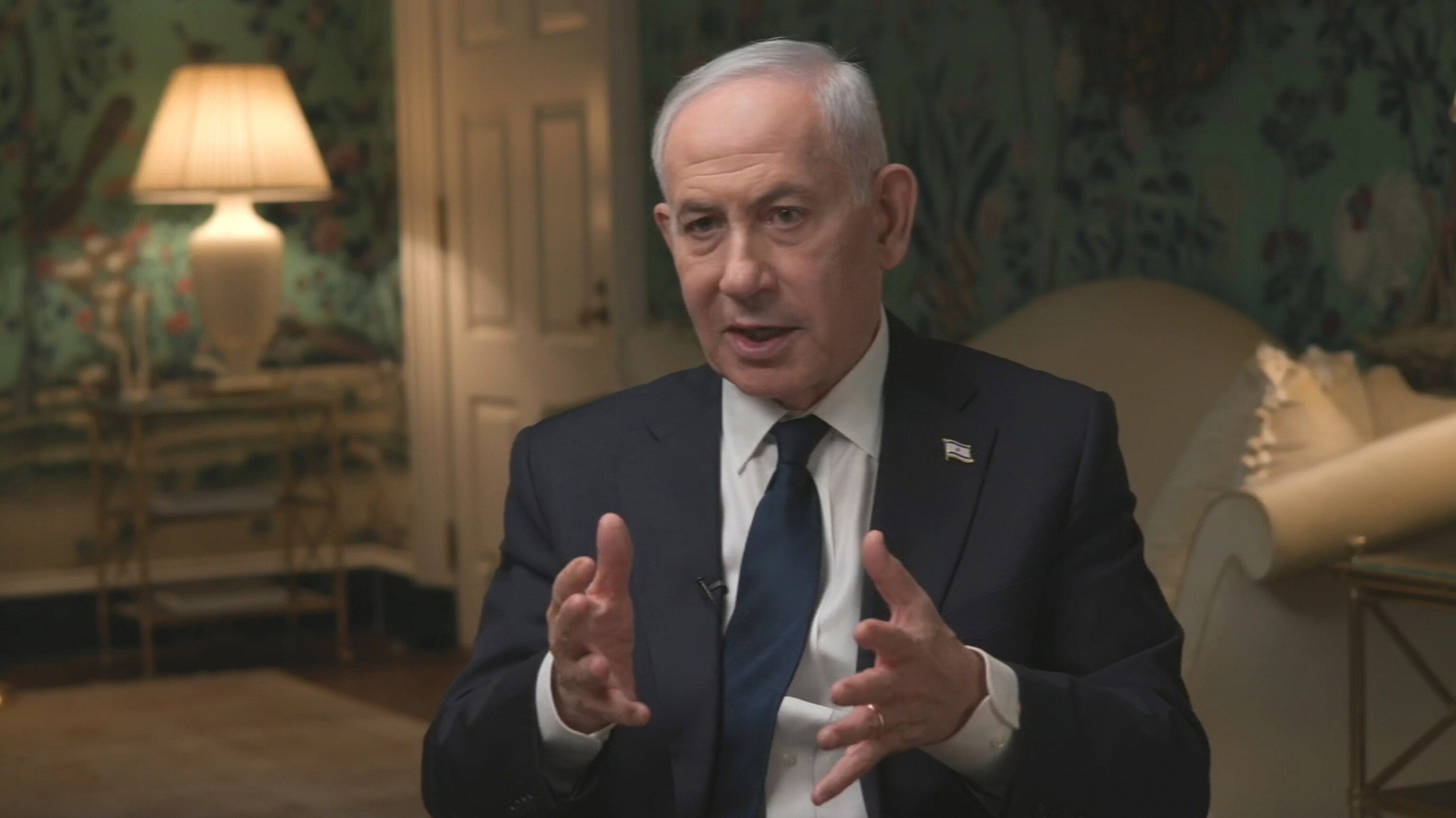 Israel's Prime Minister Benjamin Netanyahu speaks with Linsey Davis of ABC News in Washington, July 29, 2026.ABC News