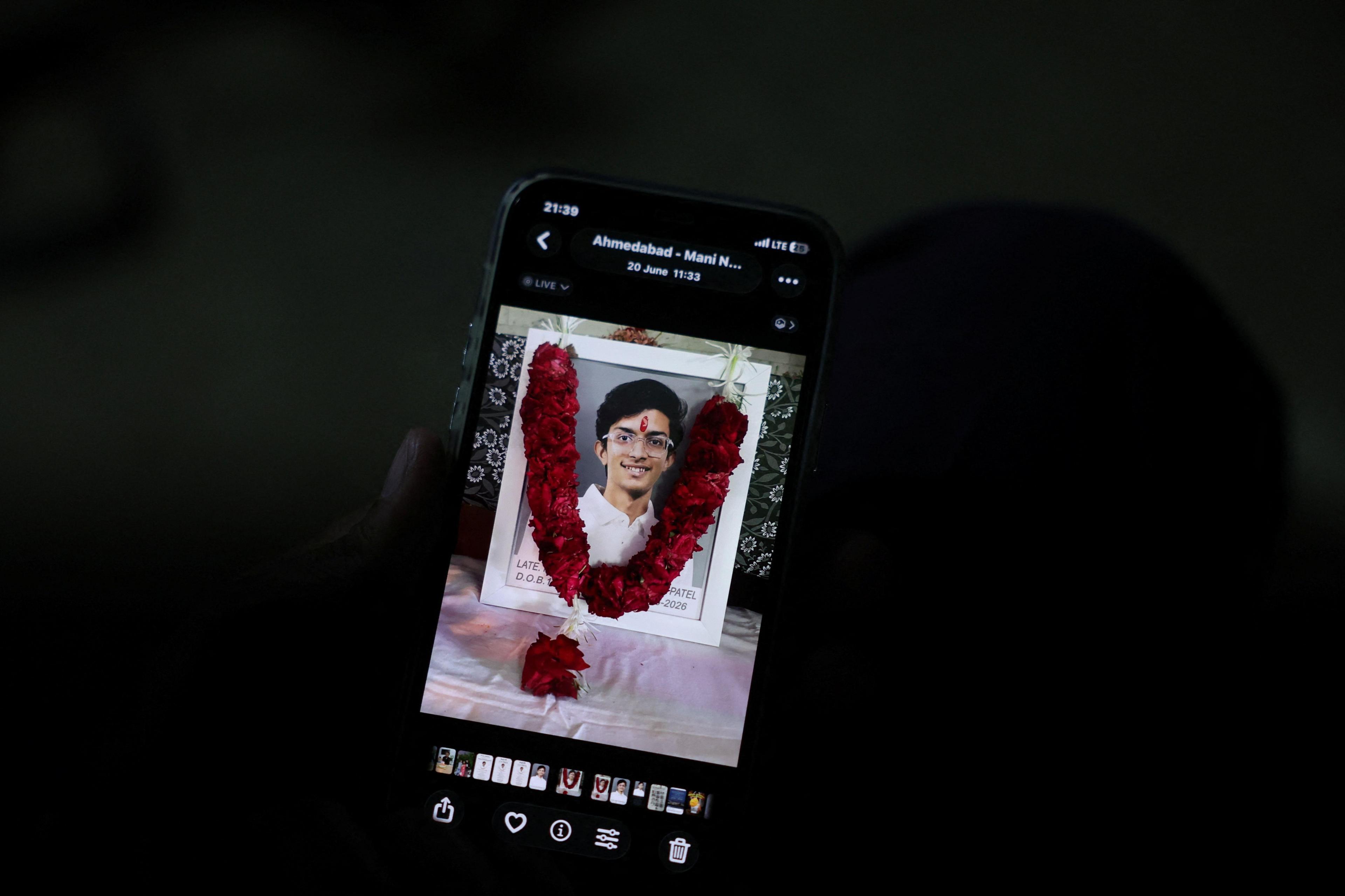 Image caption,Kahaan Patel, 17, was among more than 20 students whose families blamed exam paper leaks for their suicides