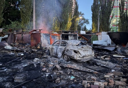 Destruction in Kyiv after Wednesday night’s attackPhotograph: Reuters