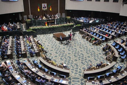 A session of Cameroon’s national assembly this month.Photograph: Mengnjo Etienne/Reuters