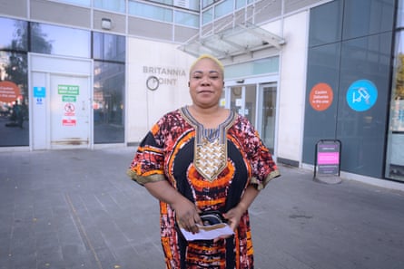 Benice Bodah, a Britannia Point resident, says the air con in her flat has not worked reliably.Photograph: Christian Sinibaldi/The Guardian