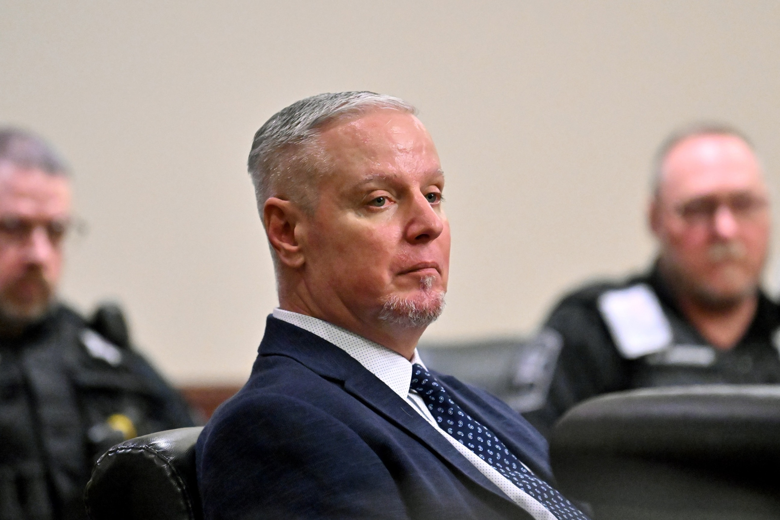 Colin Gray, the father of Apalachee High School shooting suspect Colt Gray, listens during his trial, Feb. 27, 2026, at the Barrow County Courthouse in Winder, Ga.Hyosub Shin/Atlanta Journal-Constitution via AP