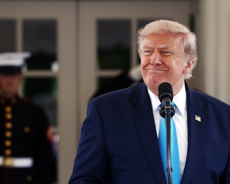 Donald Trump at the White House on Thursday.Photograph: Jim Lo Scalzo/EPA