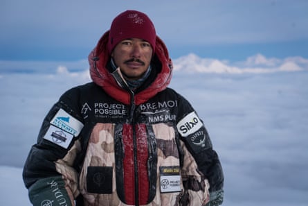 Nims Purja on Manaslu, the world’s eighth-highest mountain, in NepalPhotograph: Supplied