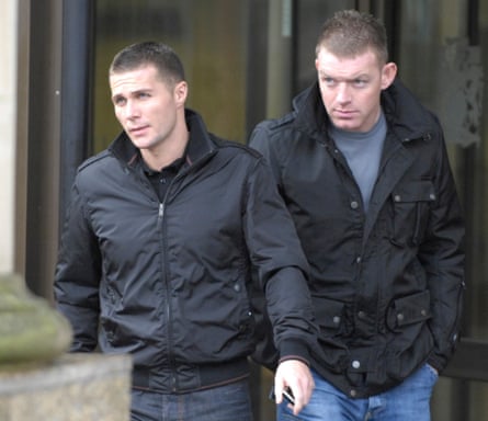 Steven Lyons and William Paterson at the high court in Glasgow in February 2008.Photograph: Iain McLellan/Spindrift Photo Agency