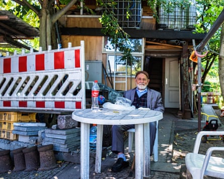 Osman Kalin at the treehouse in 2016.Photograph: Eden Breitz/Alamy