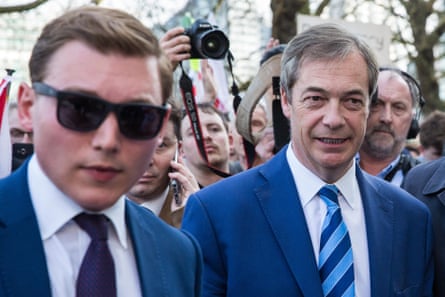 George Cottrell (left), sometimes called an unpaid Reform adviser, is friends with Nigel Farage and Christopher Harborne, and has lent money to Richard Tice, Farage’s deputy.Photograph: Mark Kerrison/Alamy