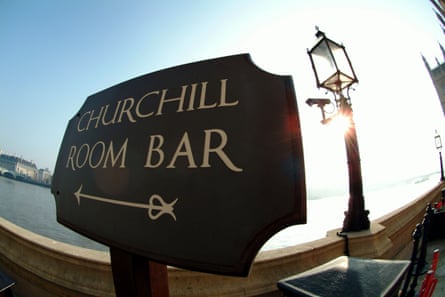 The Churchill Room bar on the terrace of the House of Commons.Photograph: Lisa Ryder/Alamy