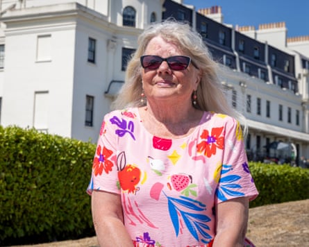 Carol worries that Dover being used as the backdrop for content about small boat crossings could deter tourists from visiting.Photograph: Andrew Aitchison/The Guardian