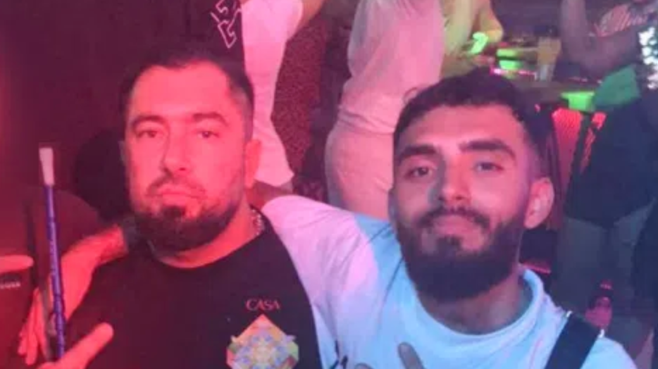 Image caption,Rawa Majid, the leader of Foxtrot, pictured with Ali Shehad Ahmed, who is believed to be part of the network