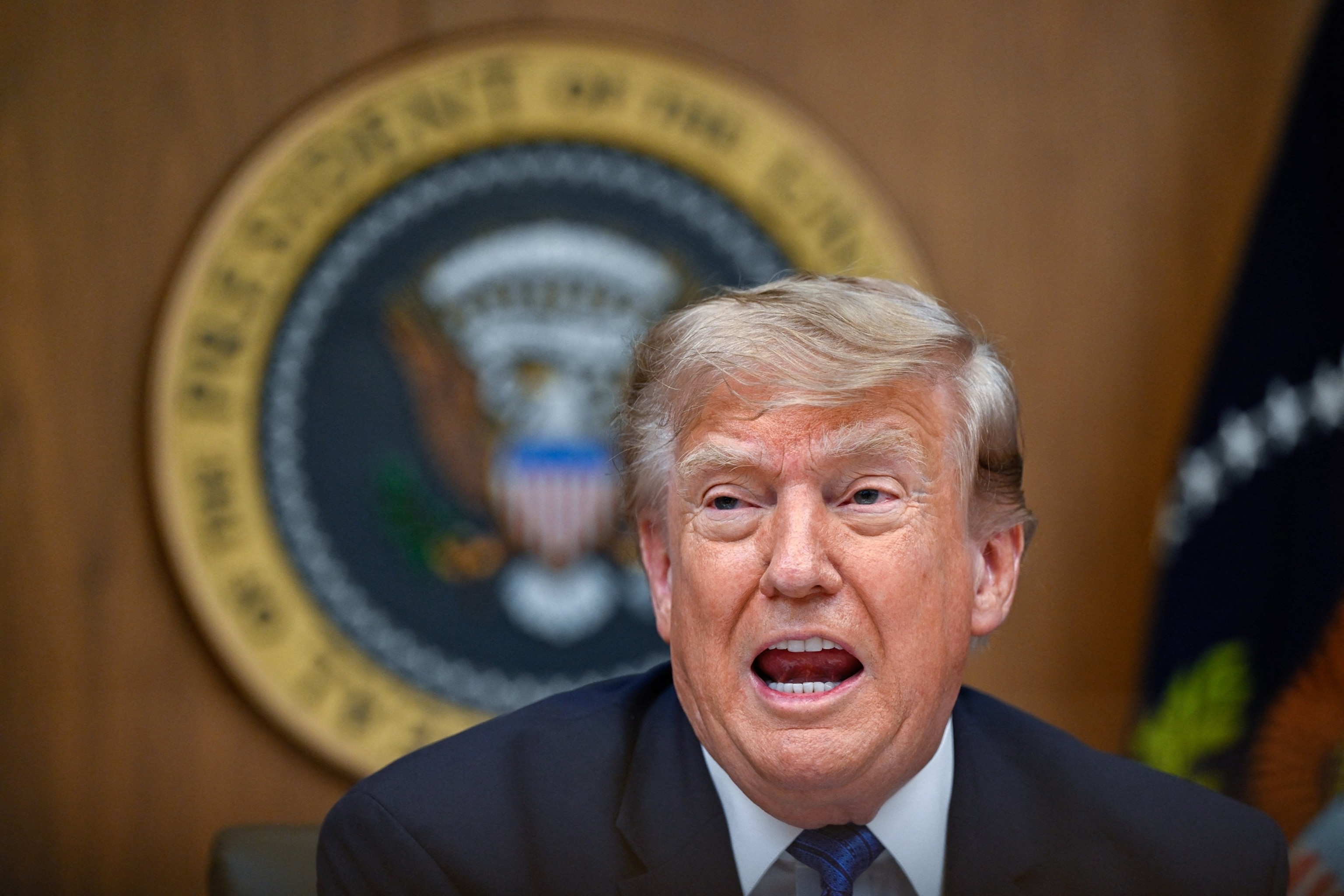 President Donald Trump participates in a cabinet meeting at Camp David in Thurmont, Maryland, July 31, 2026.Daniel Heuer/Reuters