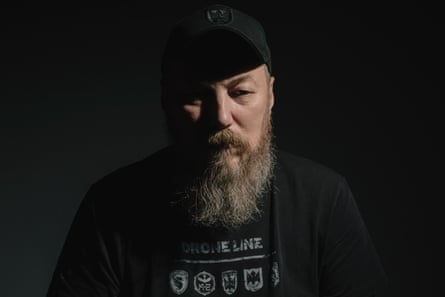 Robert ‘Magyar’ Brovdi, the commander of Ukraine’s Unmanned Systems Forces. His 414th unmanned strike aviation brigade, known as Magyar’s Birds, has carried out a series of spectacular drone strikes on targets inside Russia.Photograph: Alessio Mamo/The Guardian