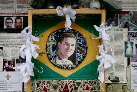 A memorial to Jean Charles de Menezes outside Stockwell tube station in London. Boutcher said the SDS should never have spied on the dead man’s family.Photograph: Stephen Kelly/PA