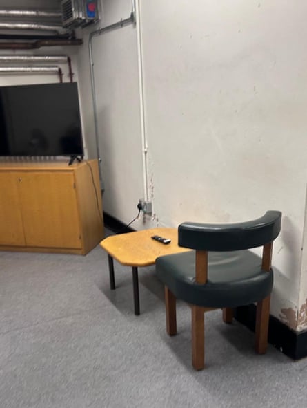 The National Gallery basement room used by outsourced security staff