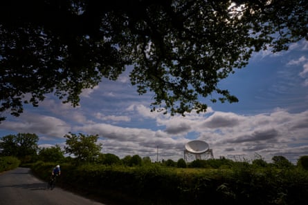 Jodrell Bank Observatory in Cheshire is facing closure after government funding for the facility was slashed.Photograph: Christopher Thomond/The Guardian
