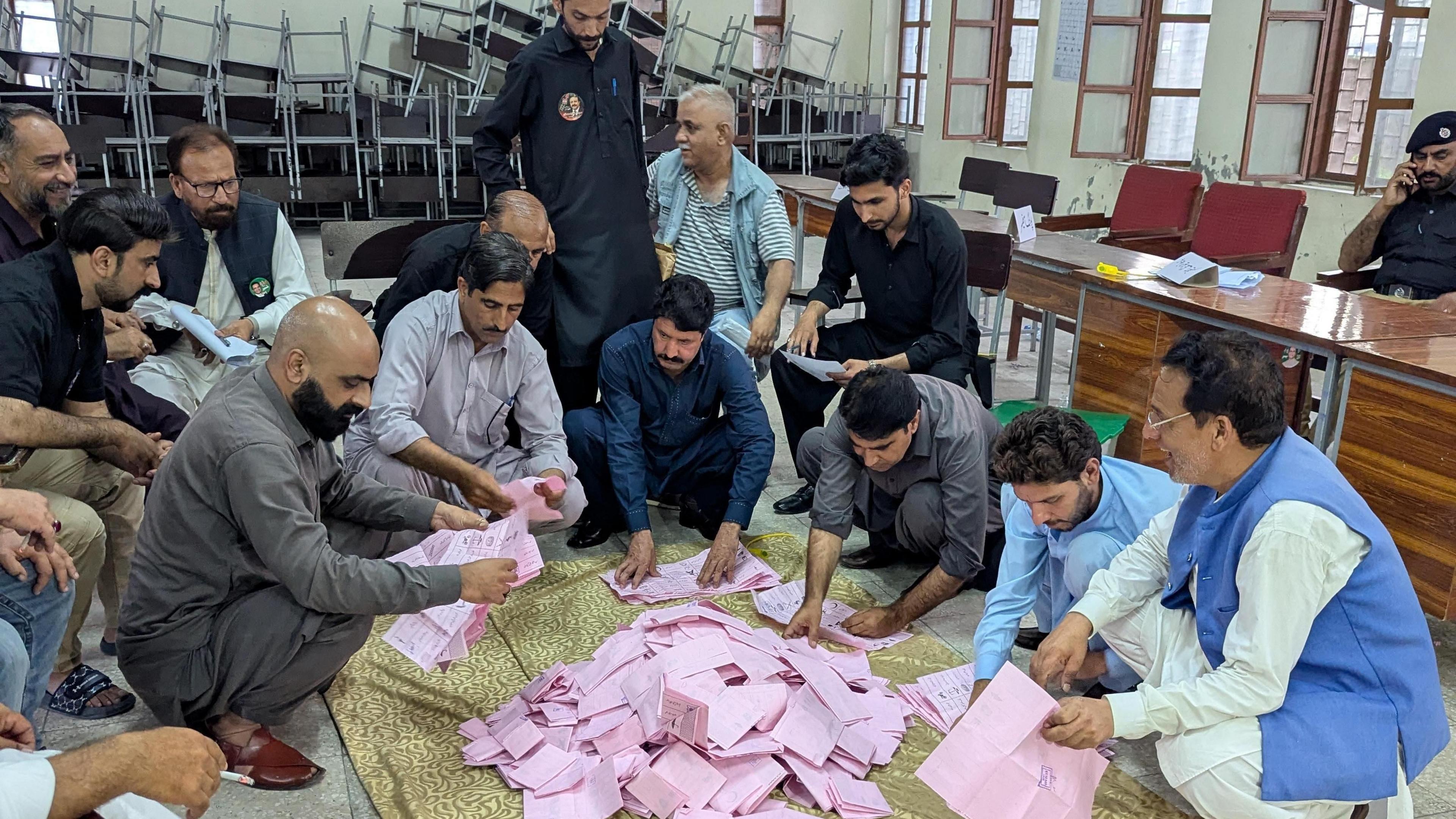 Image caption,Pakistan-administered Kashmir is currently in the middle of local elections