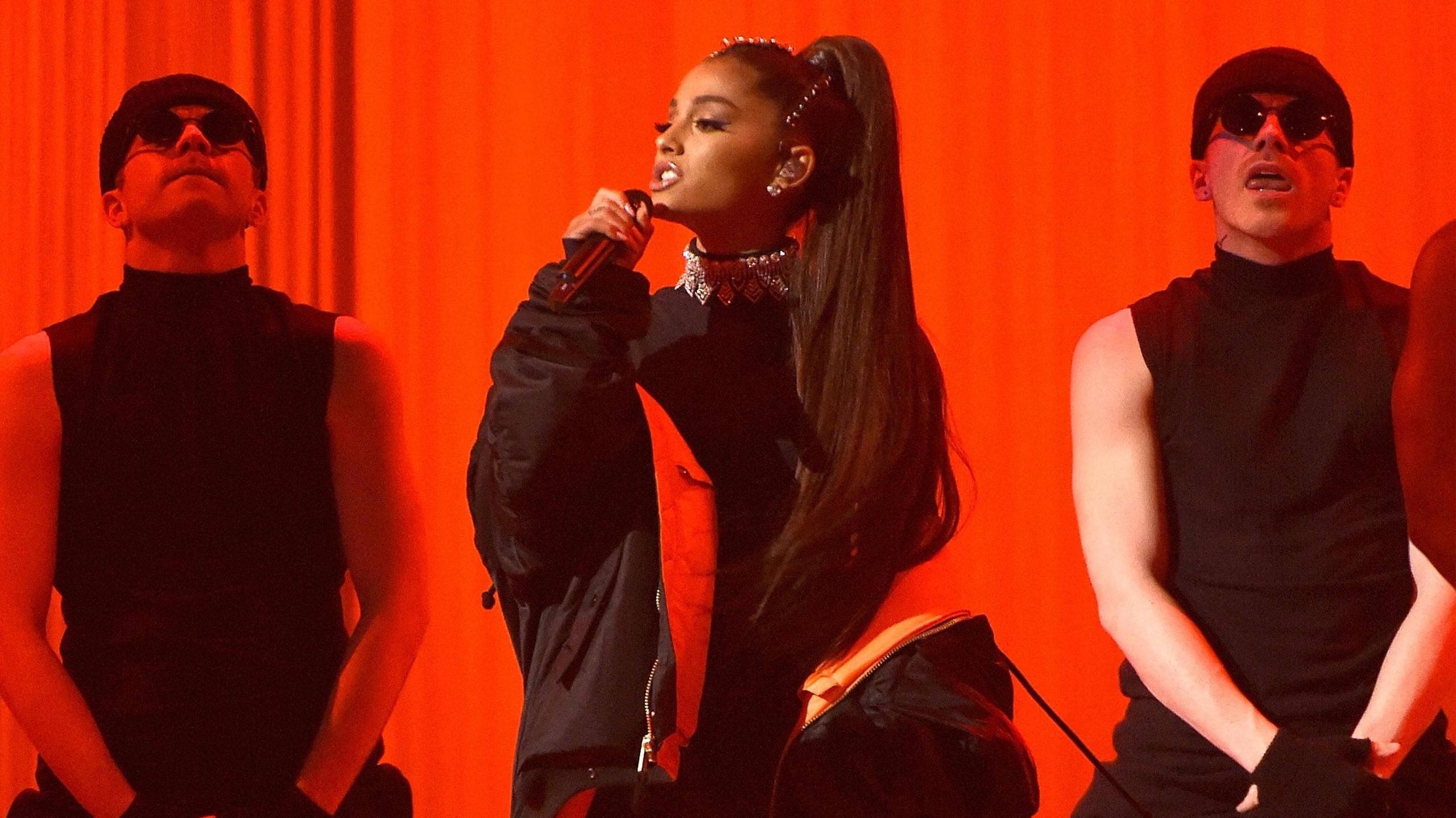 Image caption,Grande has had 10 number one singles in the US and eight in the UK