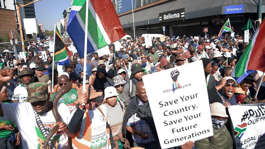Image caption,Marches calling for undocumented migrants to leave reached a crescendo at the end of June