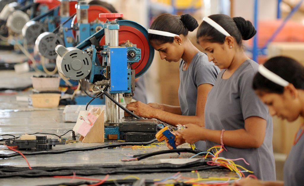 Image caption,Share of manufacturing in India's GDP has fallen in recent years, feeding into the jobs crisis