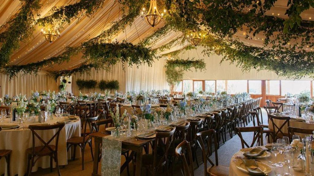 Image caption,Crockwell farm, Miles said, has introduced more foliage to keep venues cool
