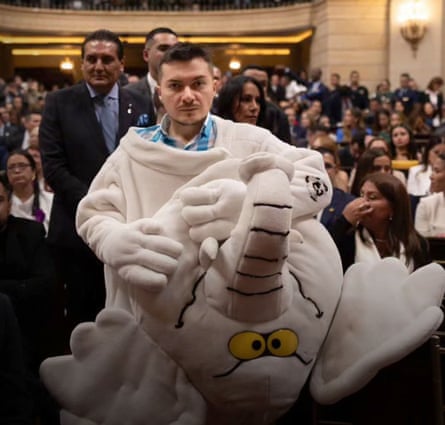 Luis Carlos Rúa only revealed himself as Elefante blanco three days before the election.Photograph: Elefante Blanco