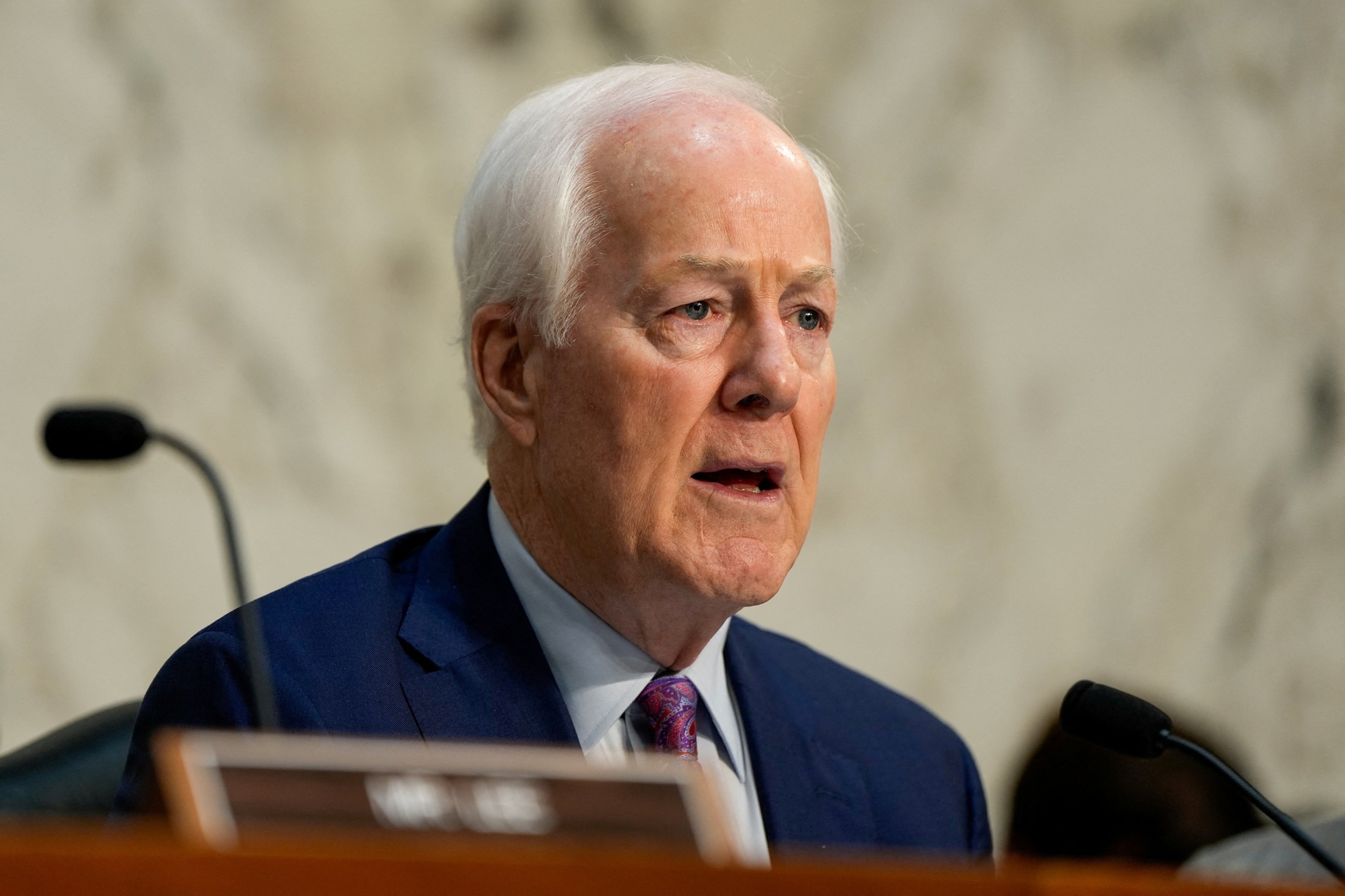 Sen. John Cornyn attends the committee vote on U.S. President Donald Trump's nomination of Todd Blanche to be U.S. attorney general, on Capitol Hill in Washington, August 4, 2026.Elizabeth Frantz/Reuters