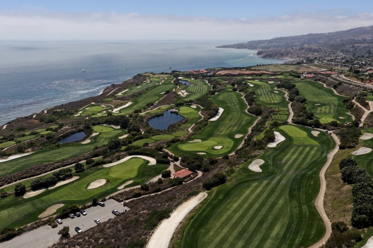An aerial view of the Trump National Golf Club Los Angeles in June.Justin Sullivan / Getty Images file