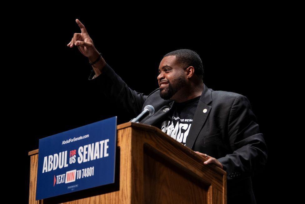 Image caption,McKinney and El-Sayed supported each other's campaigns