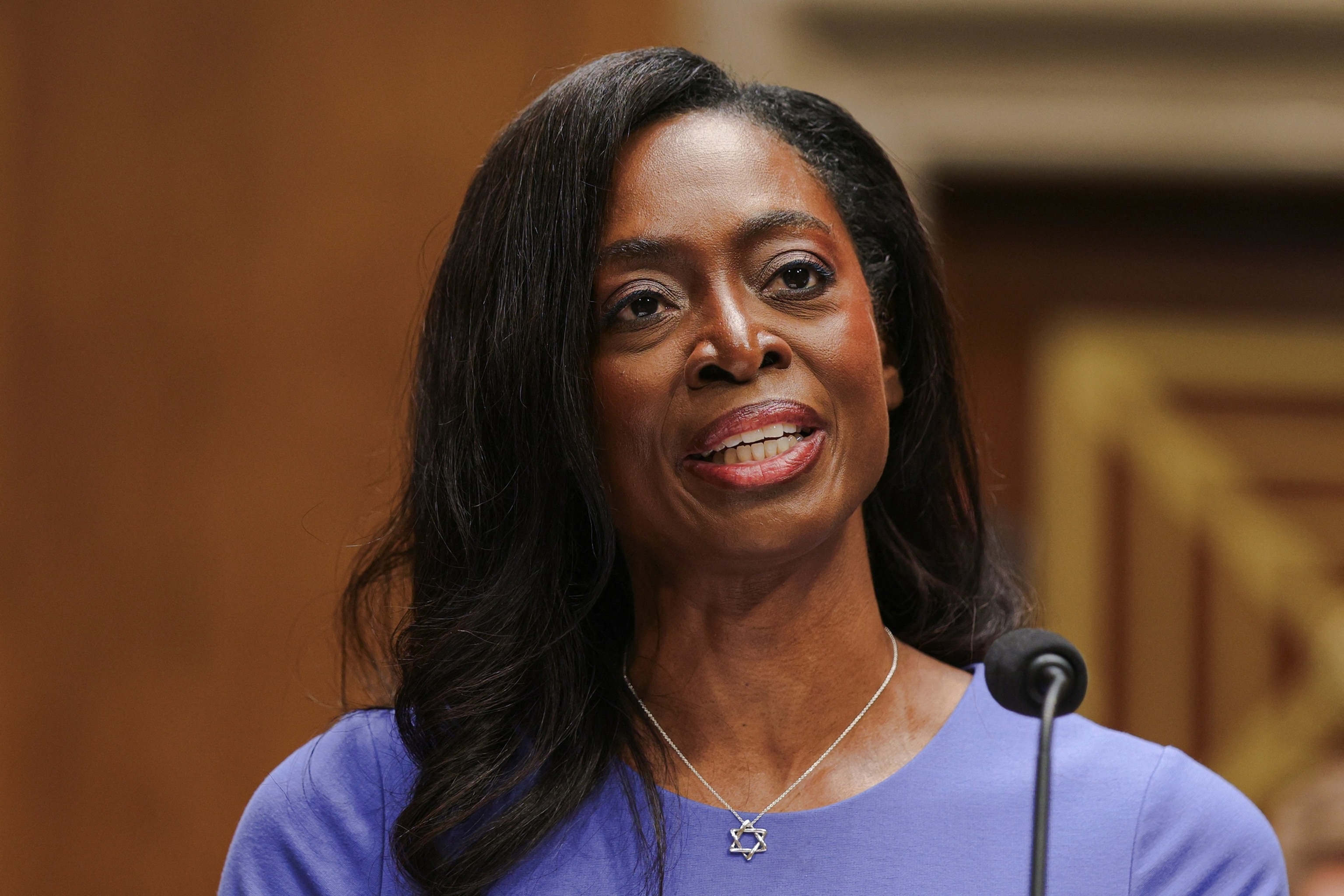 Erica Schwartz, nominee to lead the U.S. Centers for Disease Control and Prevention testifies before a Senate Health, Education, Labor, and Pensions Committee confirmation hearing, on Capitol Hill in Washington, D.C., July 15, 2026.Evelyn Hockstein/Reuters