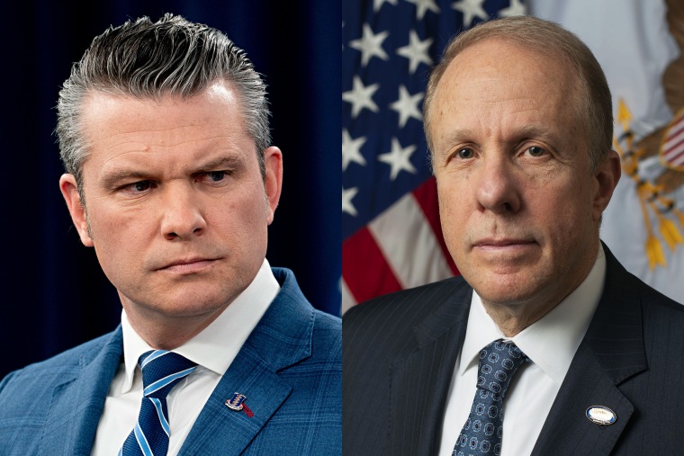 Pete Hegseth; Stephen FeinbergGetty Images; Department of Defense
