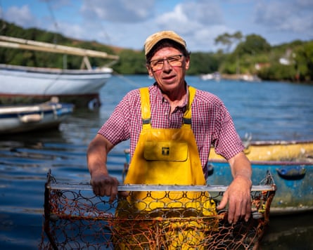 Jason Pascoe, an oyster fisher, is concerned about the impact of the redevelopment and dredging on his industry.Photograph: Abbie Trayler-Smith/The Guardian