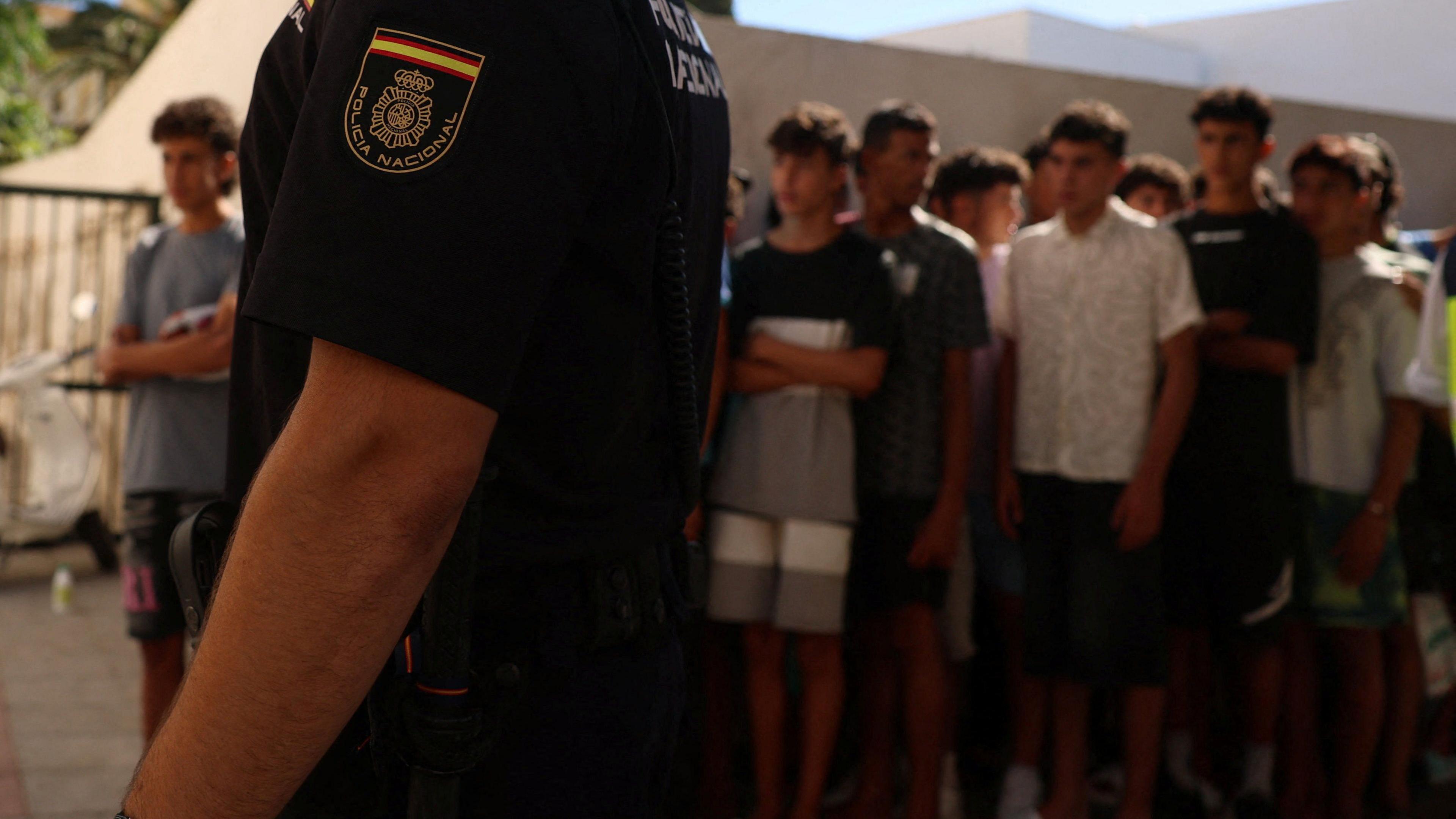 Image caption,Thousands of migrant children are thought to remain in Ceuta, where they are being registered by the authorities