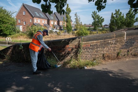 Steve Warmer: ‘Me and my wife now litter pick in our own street.’Photograph: Tom Pilston/The Guardian