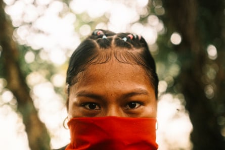 A female member of the ELN’s Western War Front at a camp in southern Chocó.Photograph: Santiago Mesa/The Guardian