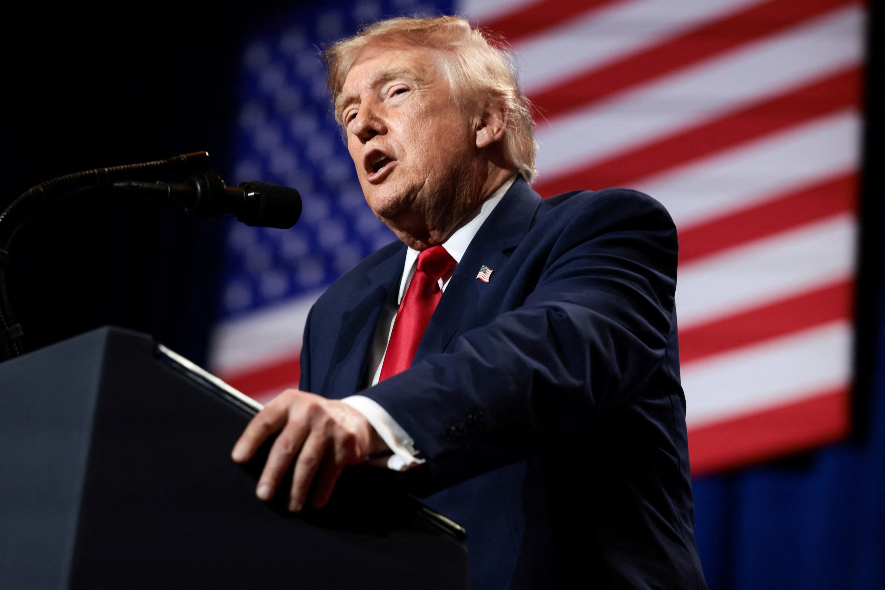 President Donald Trump delivers remarks during an event, August 5, 2026 in Las Vegas, Nevada.Evelyn Hockstein/Reuters
