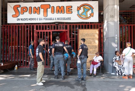 The Spin Time building was locked up by police amid safety checks before being placed under two judicial seizure orders.Photograph: Claudia Deganutti