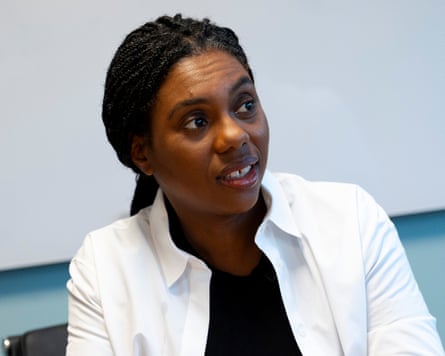 Kemi Badenoch meeting police officers in Surrey on Tuesday.Photograph: Jordan Pettitt/PA