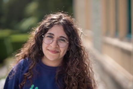 Hala, 16, is Palestinian and from Jerusalem: ‘It was hard at first, I thought I was betraying something deep down inside of me.’Photograph: Jim Wileman/The Guardian